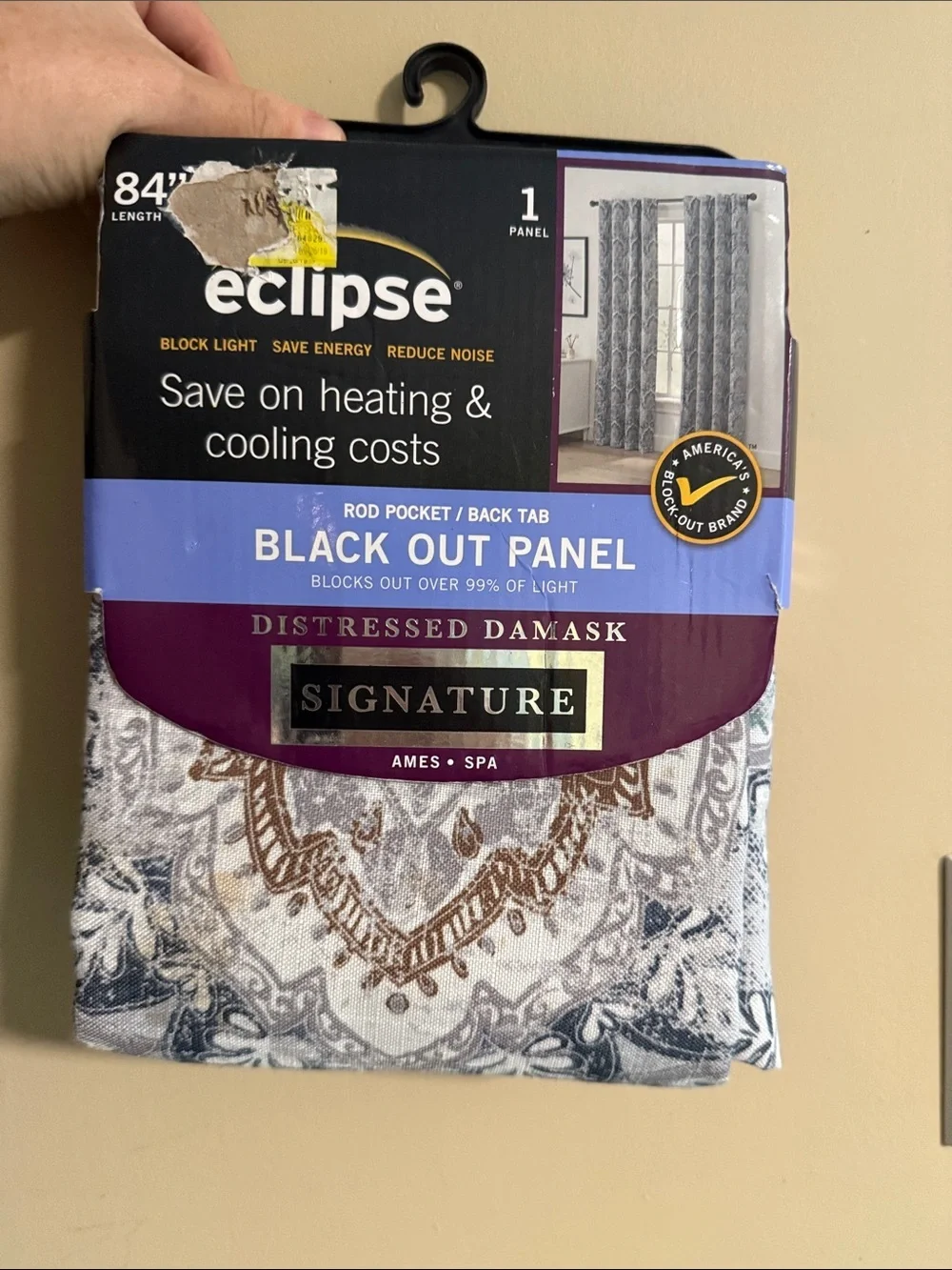 Eclipse black out panel 1 42in w x84 in L blocks out over 99% of light n…